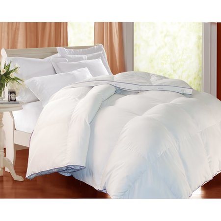 KATHY IRELAND Swiss Dot 1000 Thread Count Down Alternative Comforter, White, Twin KI121501